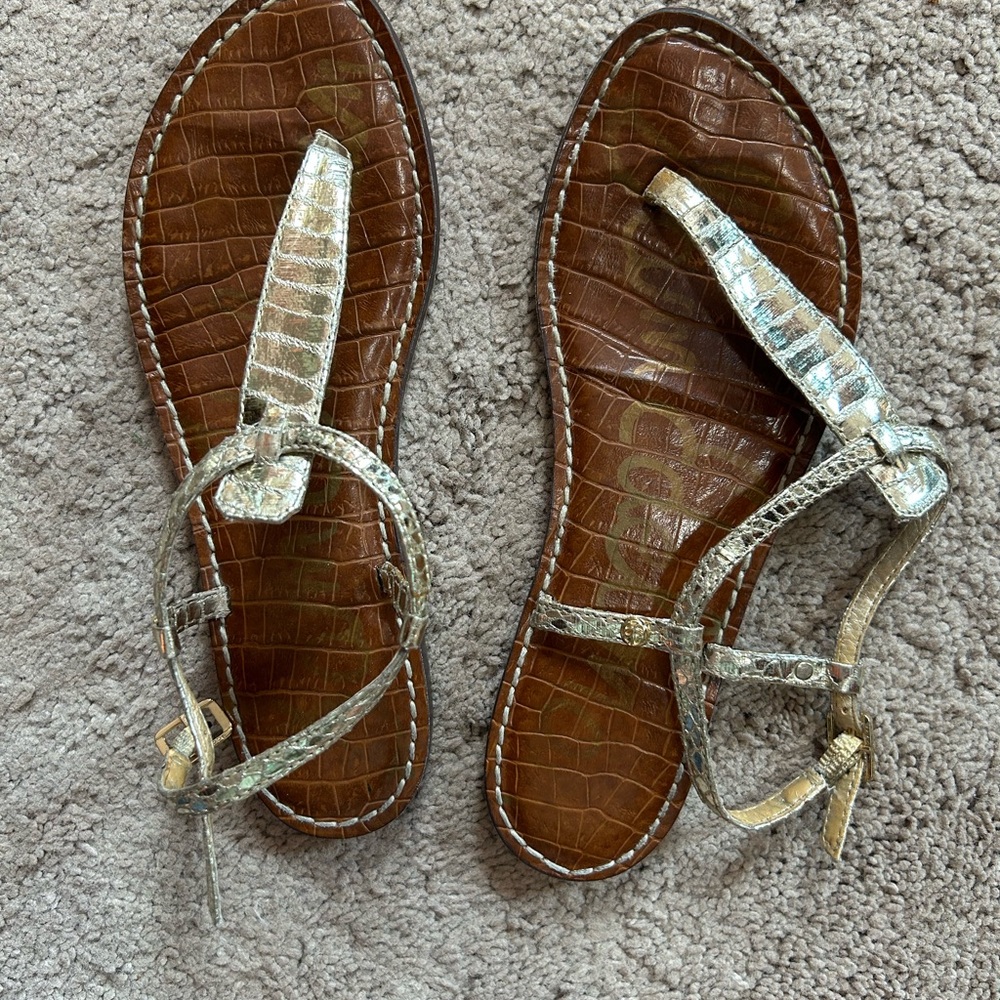 Gold leather Sam Edelman sandals